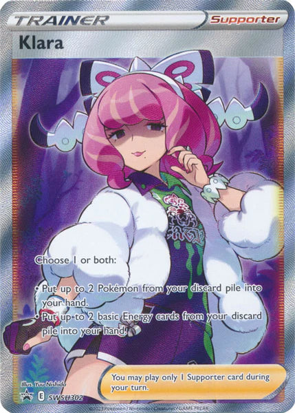 Pokemon TCG Klara Full Art Trainer SWSH302 Promo 2Sis Collectibles Pokemon TCG Klara Full Art Trainer SWSH302 Promo 2Sis Collectibles