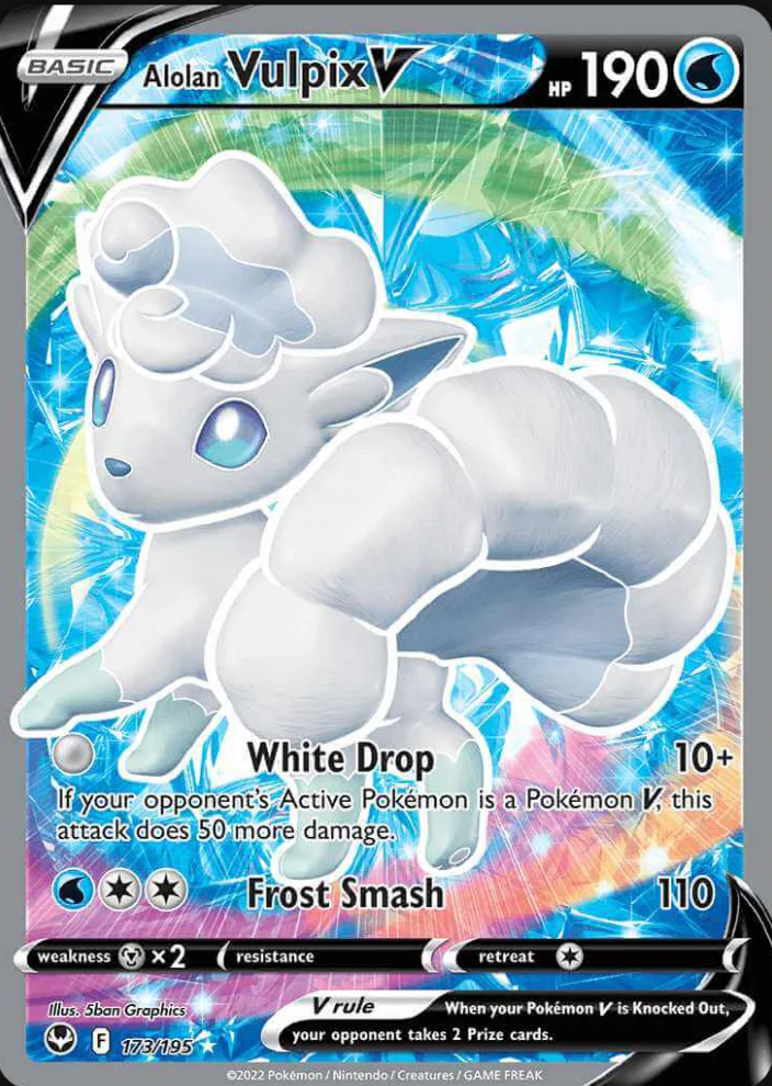 Pokemon TCG Alolan Vulpix V 173/195 Silver Tempest