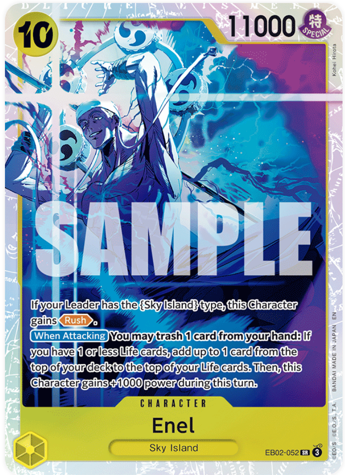 One Piece Card Game Enel EB02 Anime 25th Collection EB02-052