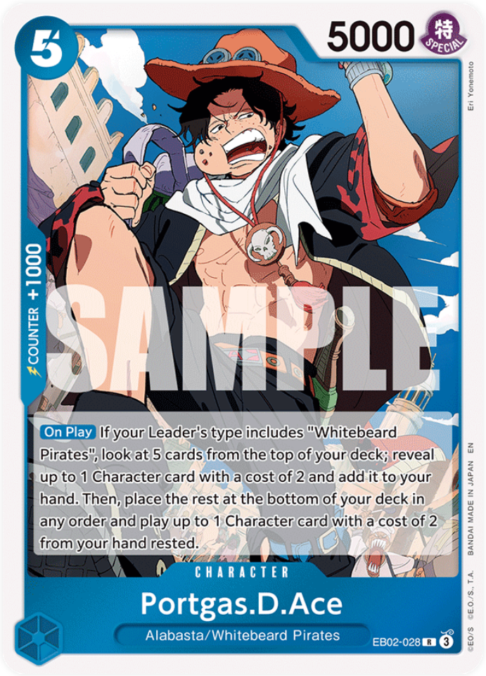 One Piece Card Game Portgas.D.Ace EB02 Anime 25th Collection EB02-028