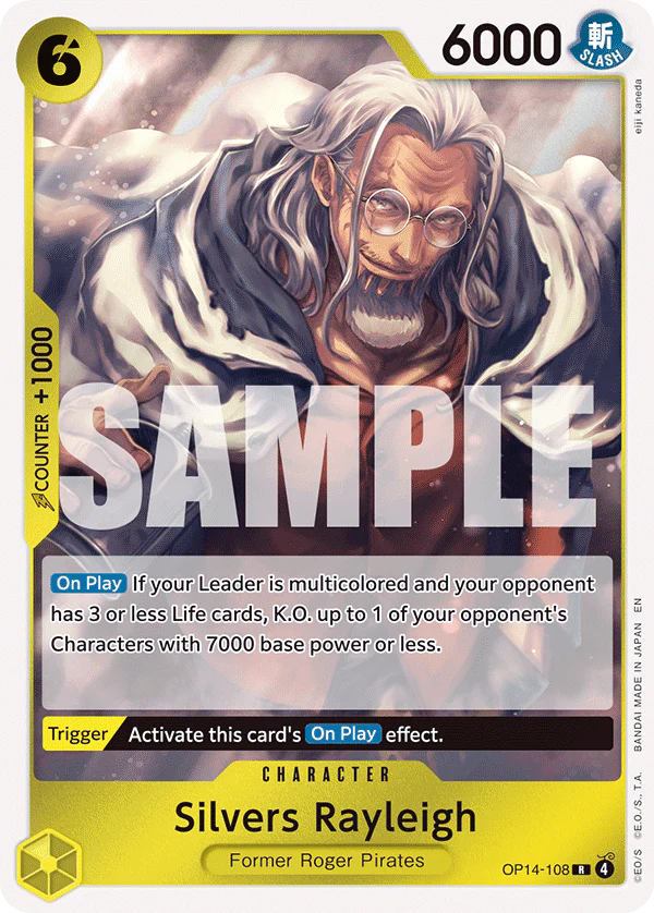 One Piece Card Game Silver RayleighOP14 The Azure Sea's Seven OP14-106