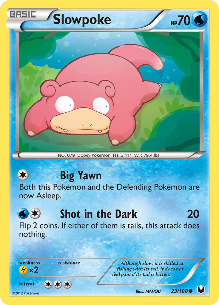 Pokemon TCG Slowpoke 23/108 Dark Explorers