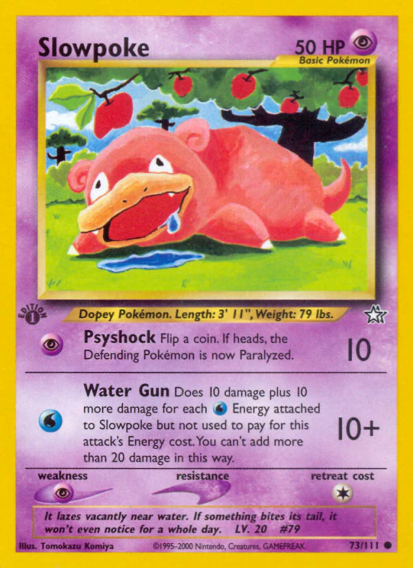 Pokemon TCG Slowpoke 73/111 Neo Genesis
