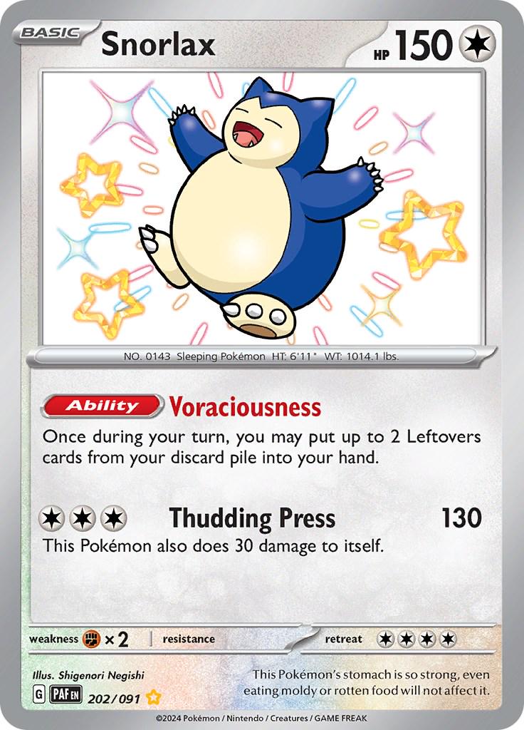 Pokemon TCG Snorlax 202/091 Paldean Fates