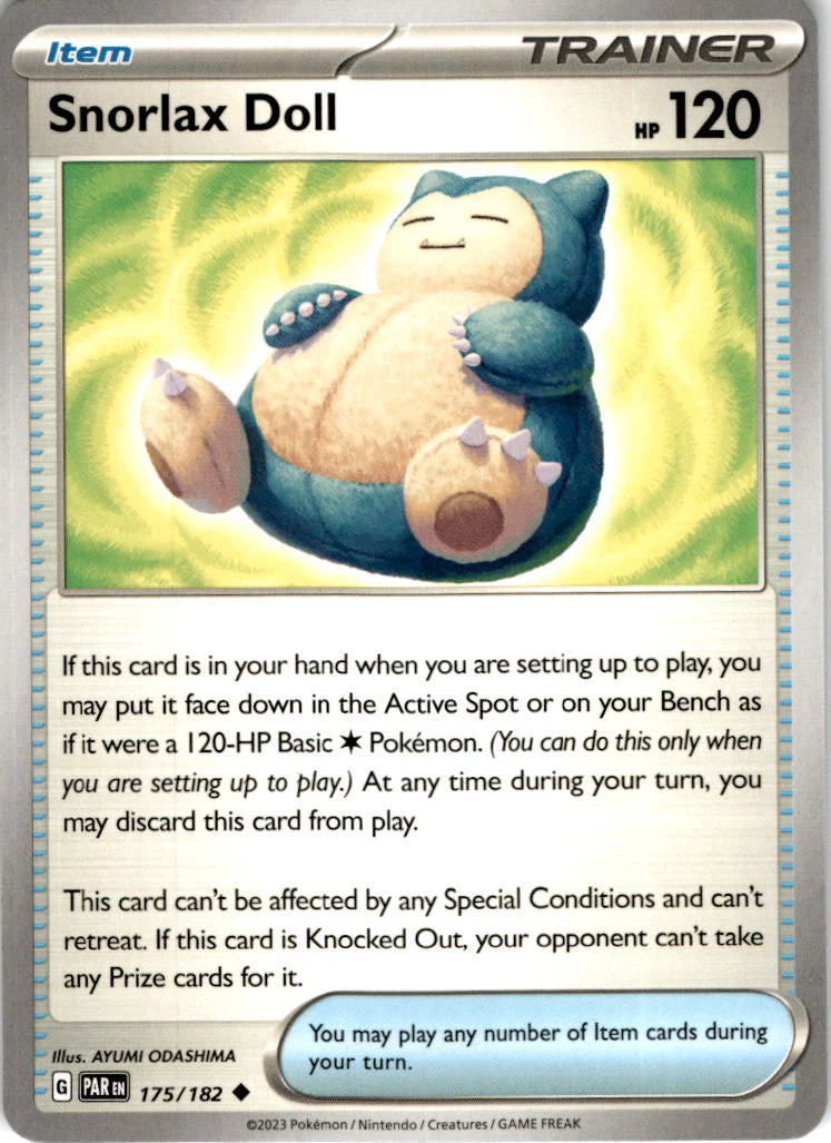 Pokemon TCG Snorlax Doll 175/182 Paradox Rift