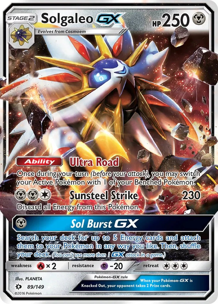 Pokemon TCG Solgaleo GX 89/ 149 Sun & Moon