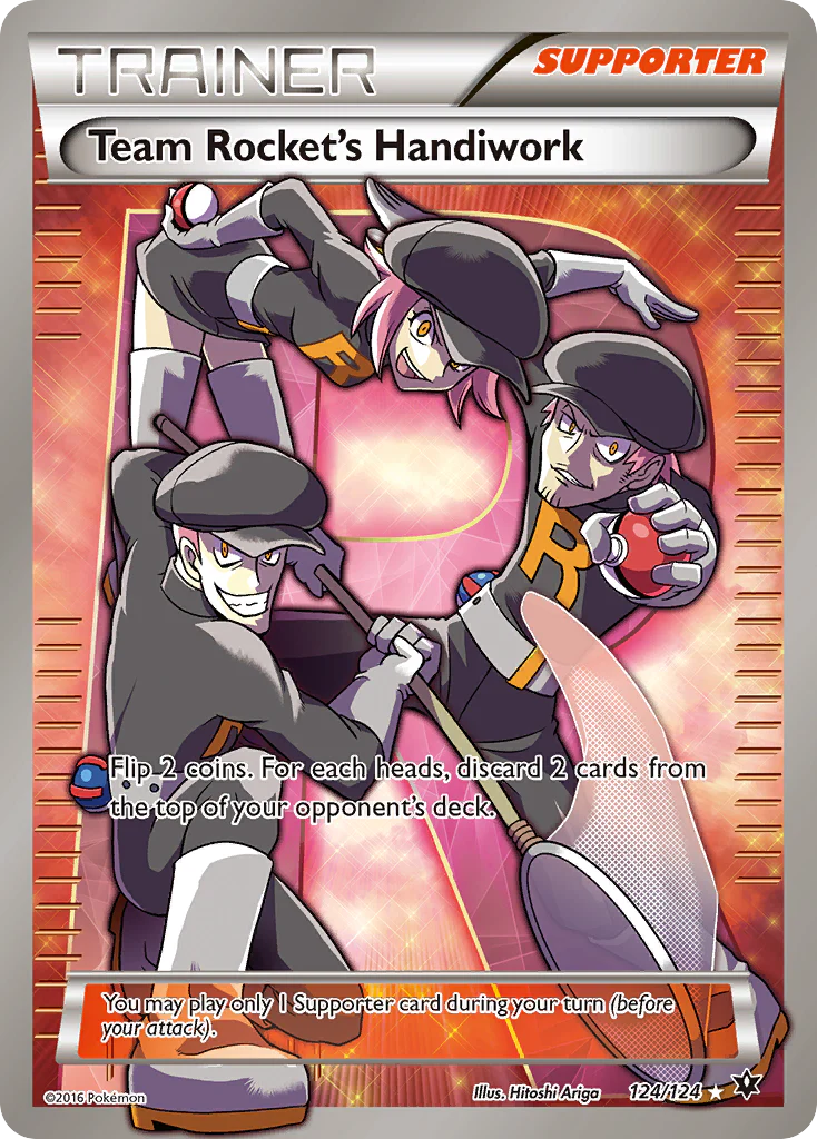 Pokemon TCG Team Rocket's Handiwork Full Art Trainer 124/124 Fates Collide