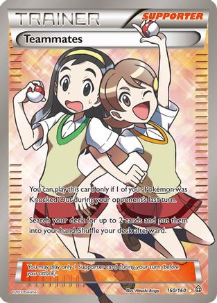 Pokemon TCG Teammates Full Art Trainer 160/160 Primal Crash