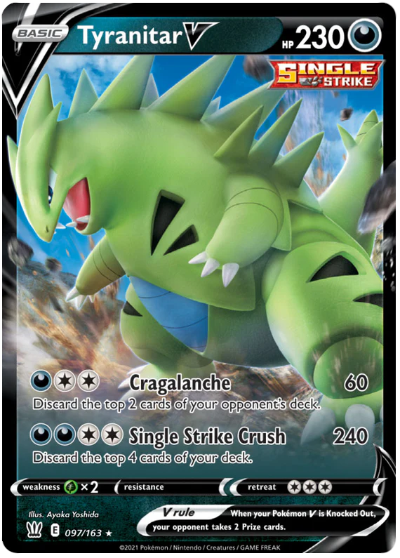 Pokemon TCG Tyranitar V 097/163 Battle Style