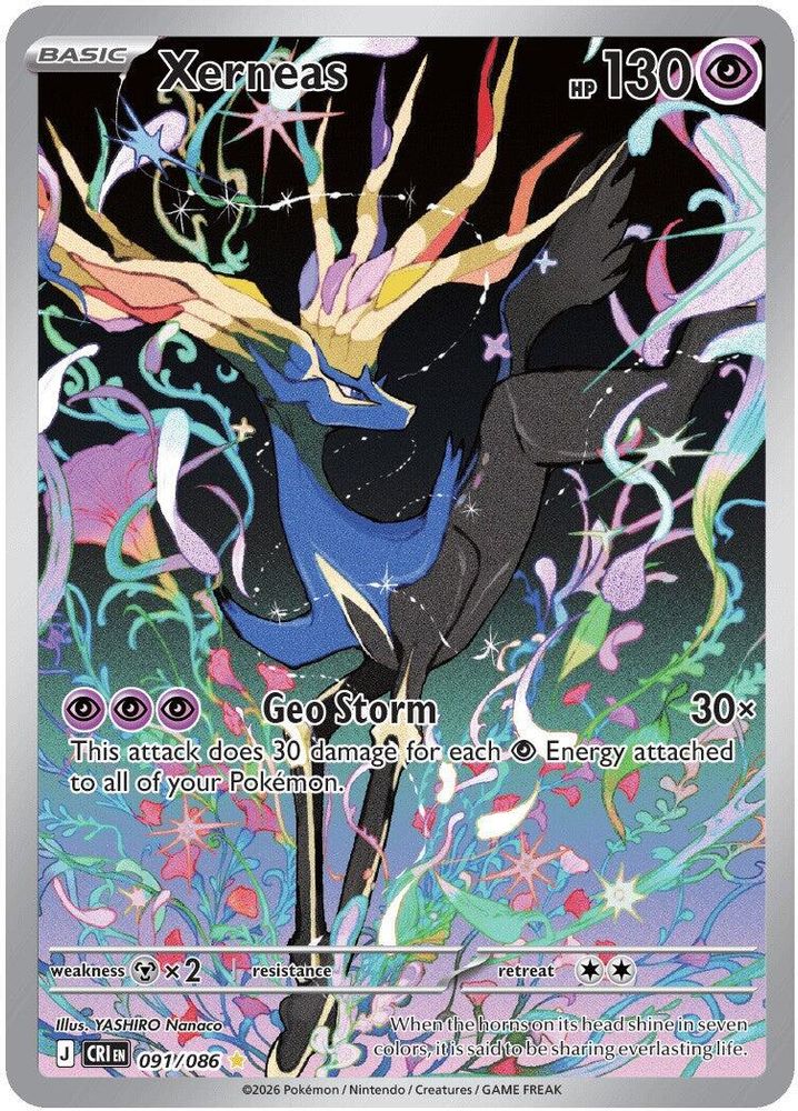Pokemon TCG Xerneas 091/086 Chaos Rising