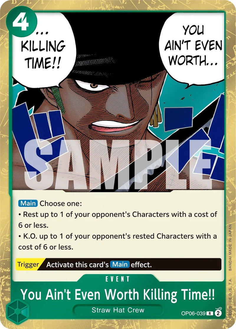One Piece Card Game You Aint Even Worth Killing Time! OP06 Wings of Captain OP06-039