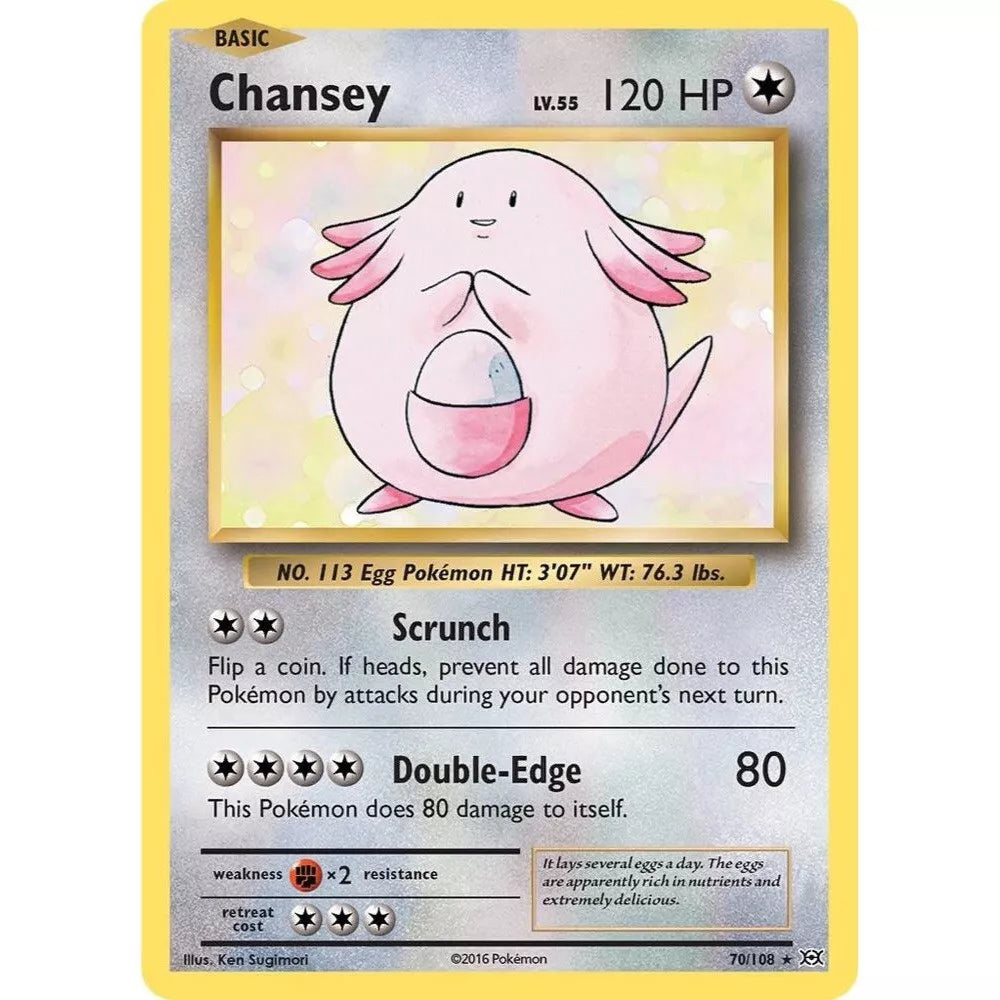 Pokemon TCG Chansey 70/108 XY Evolutions