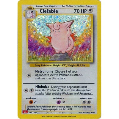 Pokemon TCG Clefable 014/024 Classic Collection
