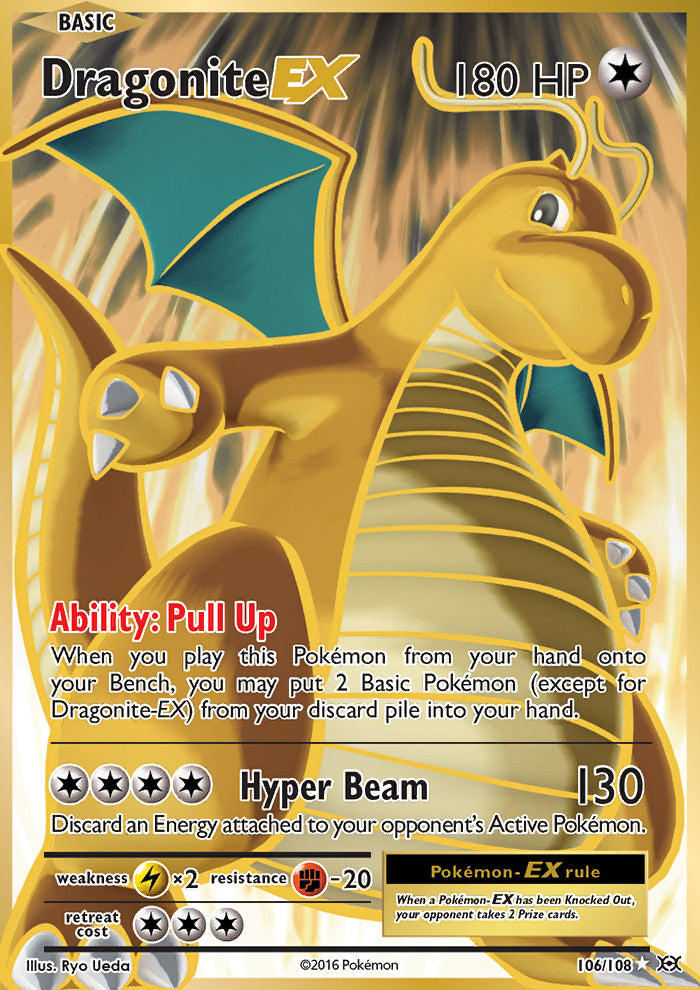 Pokemon TCG Dragonite EX 106/108 XY Evolution