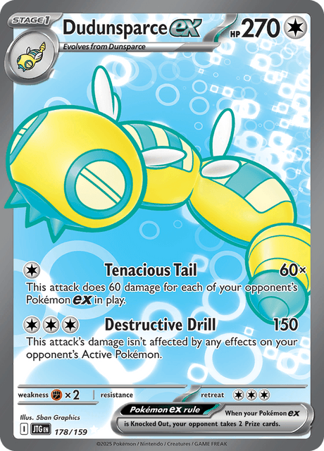Pokemon TCG Dudunsparce EX 178/159 Journey Together