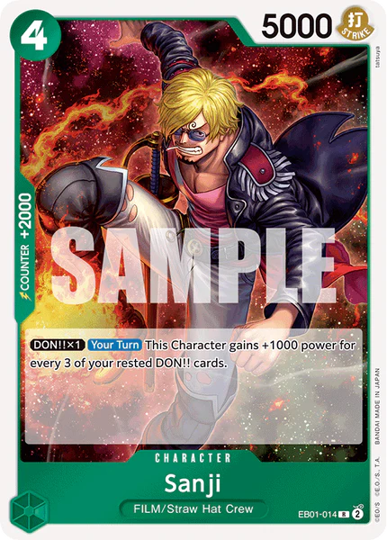 One Piece Card Game Sanji EB01 Memorial Collection EB01-014