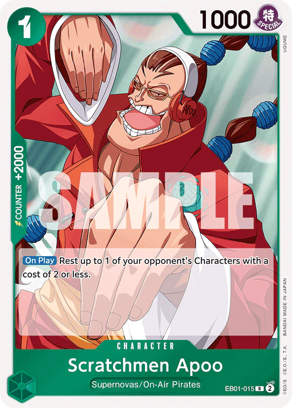 One Piece Card Game Scratchmen Apoo EB01 Memorial Collection EB01-015