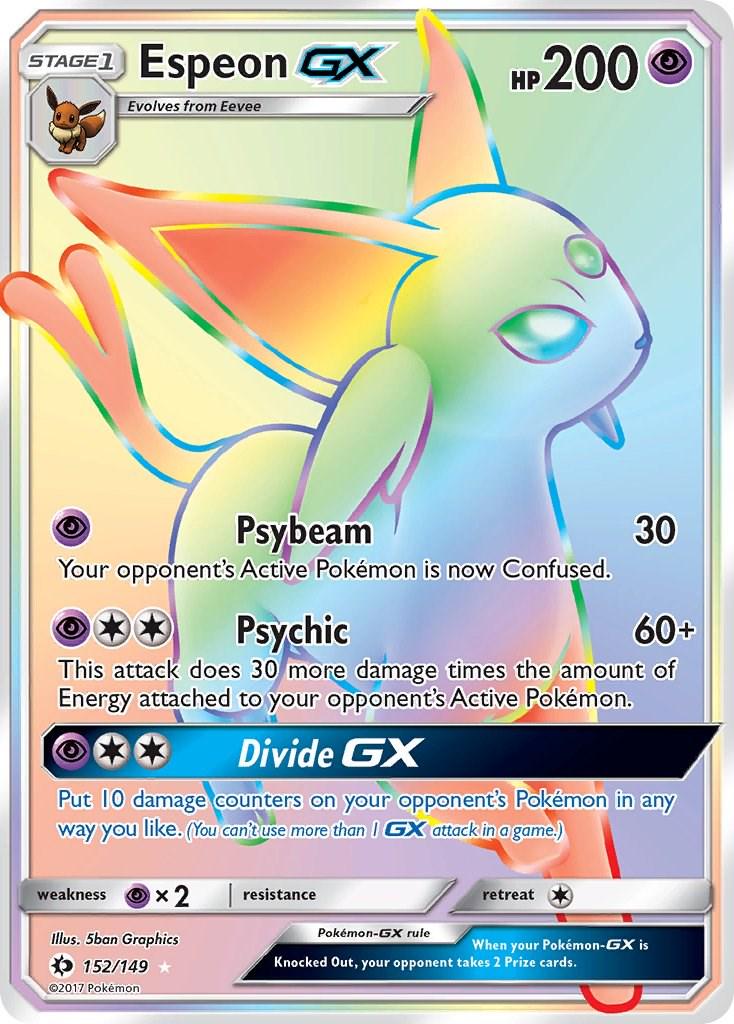 Pokemon TCG Espeon GX 152/149 Sun & Moon