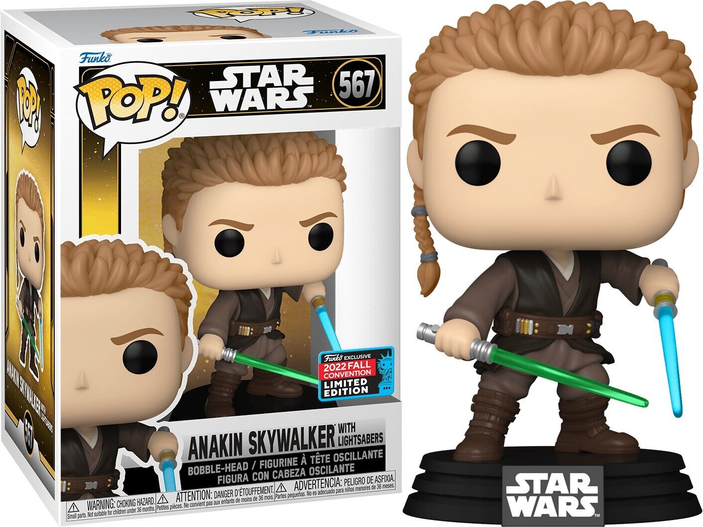 Funko POP! Star Wars Anakin Skywalker With Lightsaber 2022 Fall Convention Limited Edition - 2Sis Collectibles