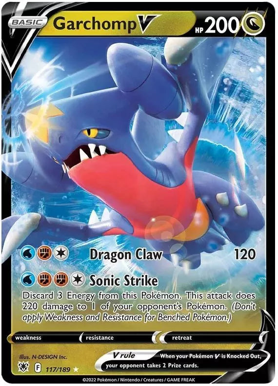 Pokemon TCG Garchomp V 117/189 Astral Radiance