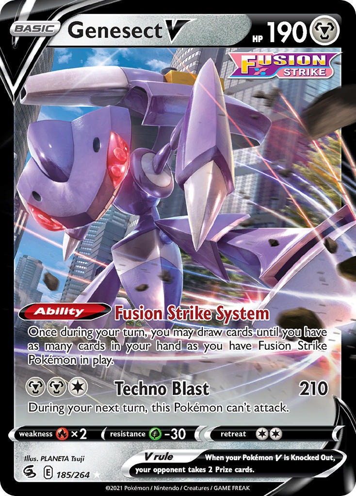 Pokemon TCG Genesect V 185/264 Fusion Strike