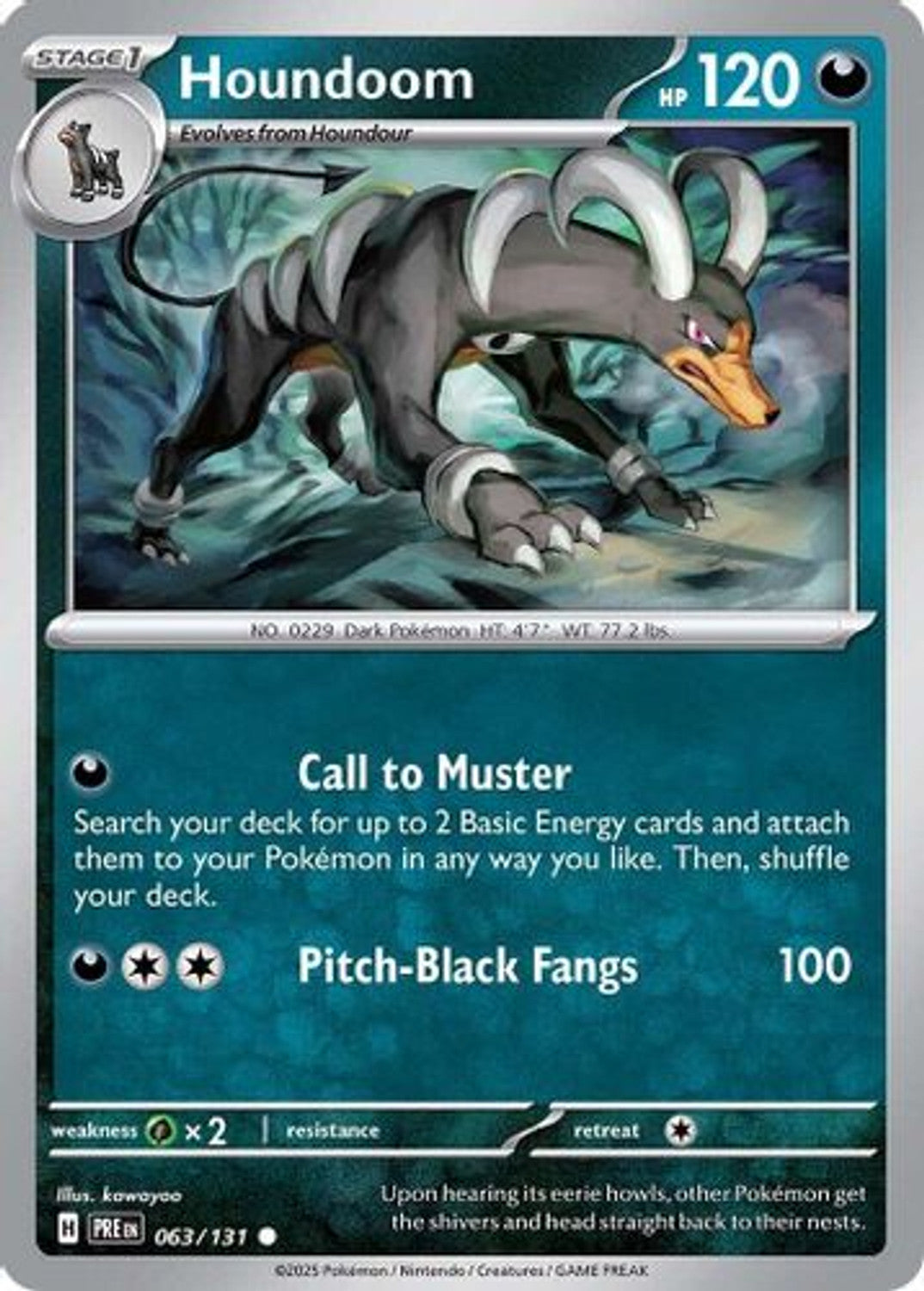 Pokemon TCG Houndoom 063/131 Prismatic Evolution