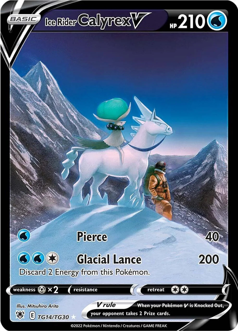 Pokemon TCG Ice Rider Calyrex V TG14/TG30 Astral Radiance