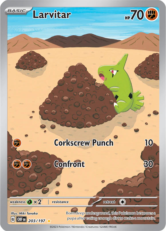 Pokemon TCG Larvitar 203/197 Obsidian Flames