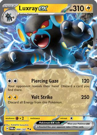 Pokemon TCG Luxray EX 068/167 Twilight Masquerade