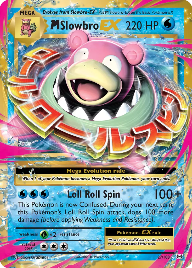 Pokemon TCG M Slowbro EX 27/108 XY Evolutions