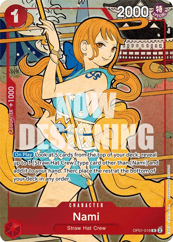 One Piece Card Game Nami 1st Anniversary OP01-016