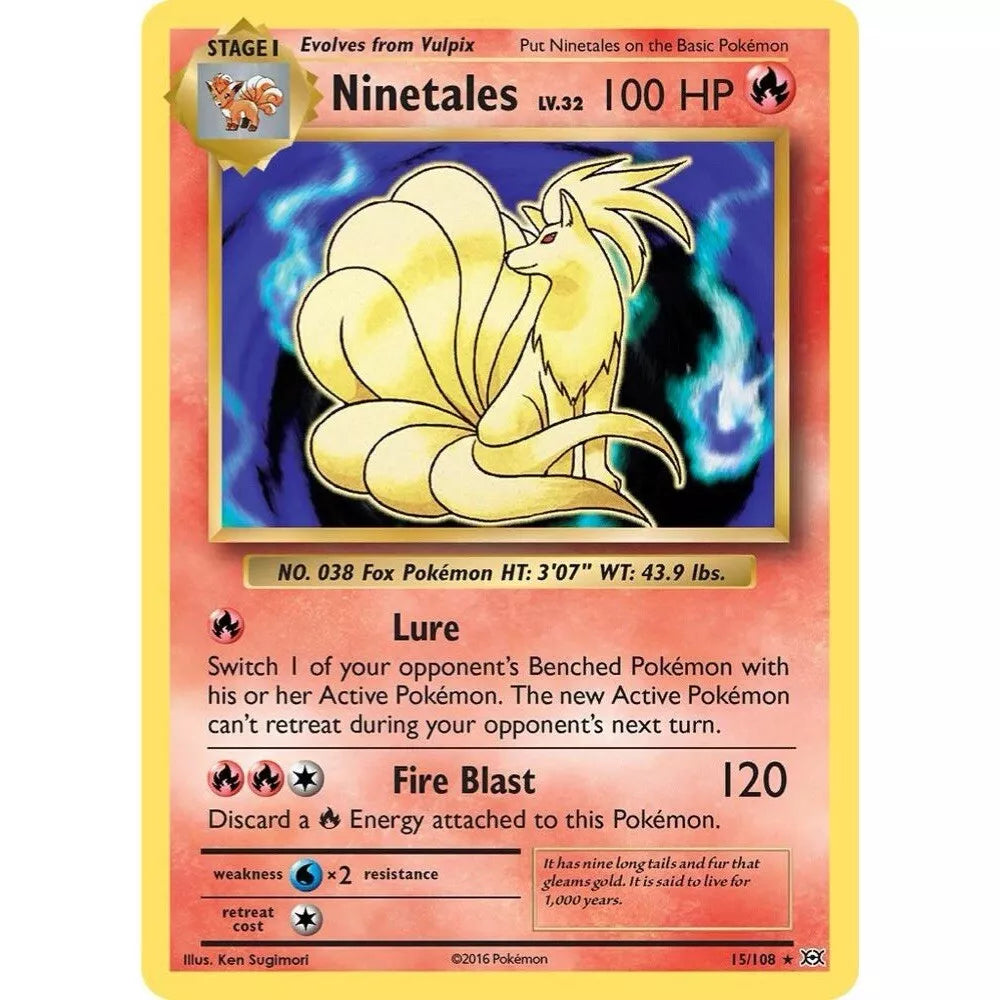 Pokemon TCG Ninetales 15/108 XY Evolutions