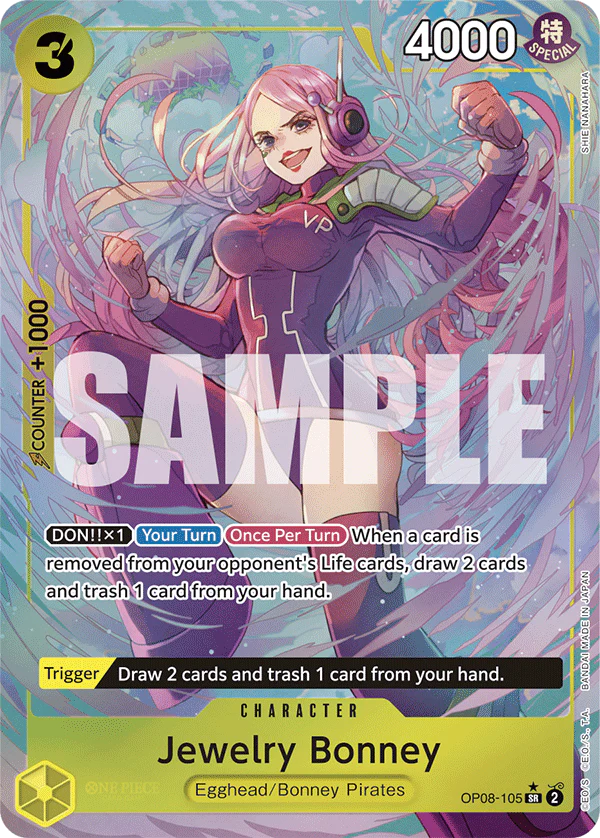 One Piece Card Game Jewelry Bonney OP08 Two Legends OP08-105