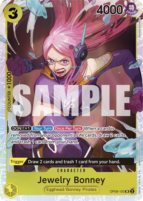 One Piece Card Game Jewelry Bonney OP08 Two Legends OP08-105