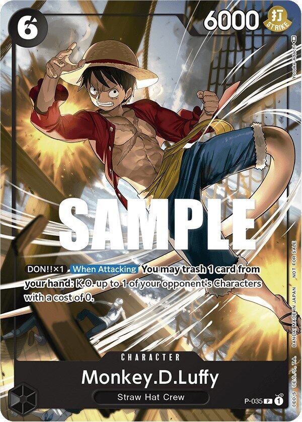 One Piece Card Game Monkey.D.Luffy Promo P-035