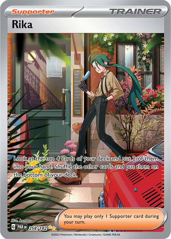 Pokemon TCG Rika Full Art Trainer 258/182 Paradox rift