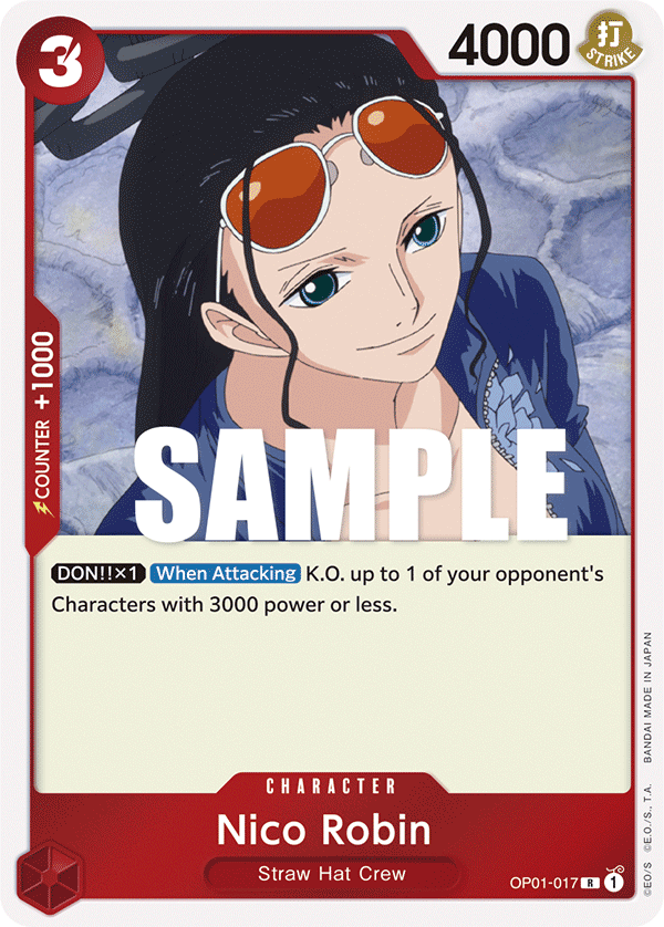 One Piece Card Game Nico Robin OP01 Romance Dawn OP01-017