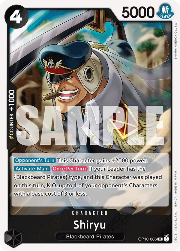 One Piece Card Game Shiryu OP10 Royal Blood OP10-086