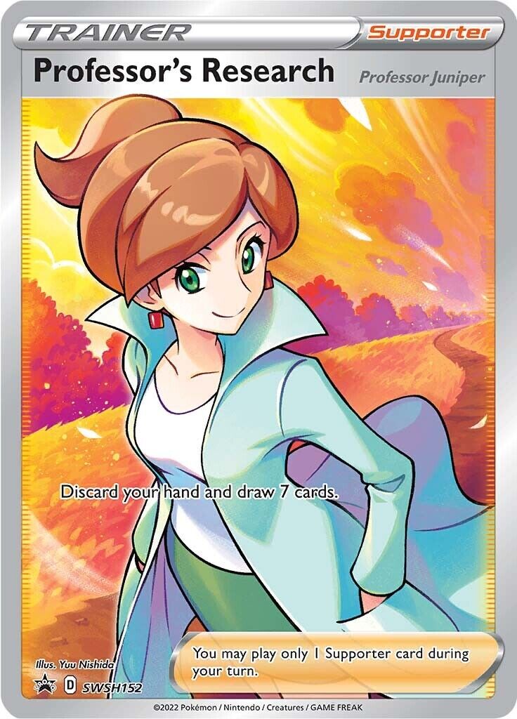 Pokemon TCG Professor's Research Full Art Trainer SWSH152 Promo 2Sis Collectibles Pokemon TCG Professor's Research Full Art Trainer SWSH152 Promo 2Sis Collectibles