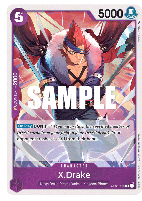 One Piece Card Game X.Drake OP01 Romance Dawn OP01-114