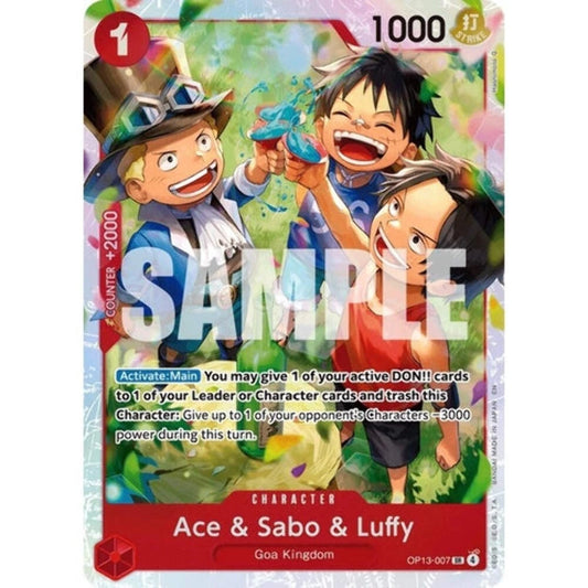 One Piece Card Game Ace & Sabo & Luffy OP13 Carrying On His Will OP13-007