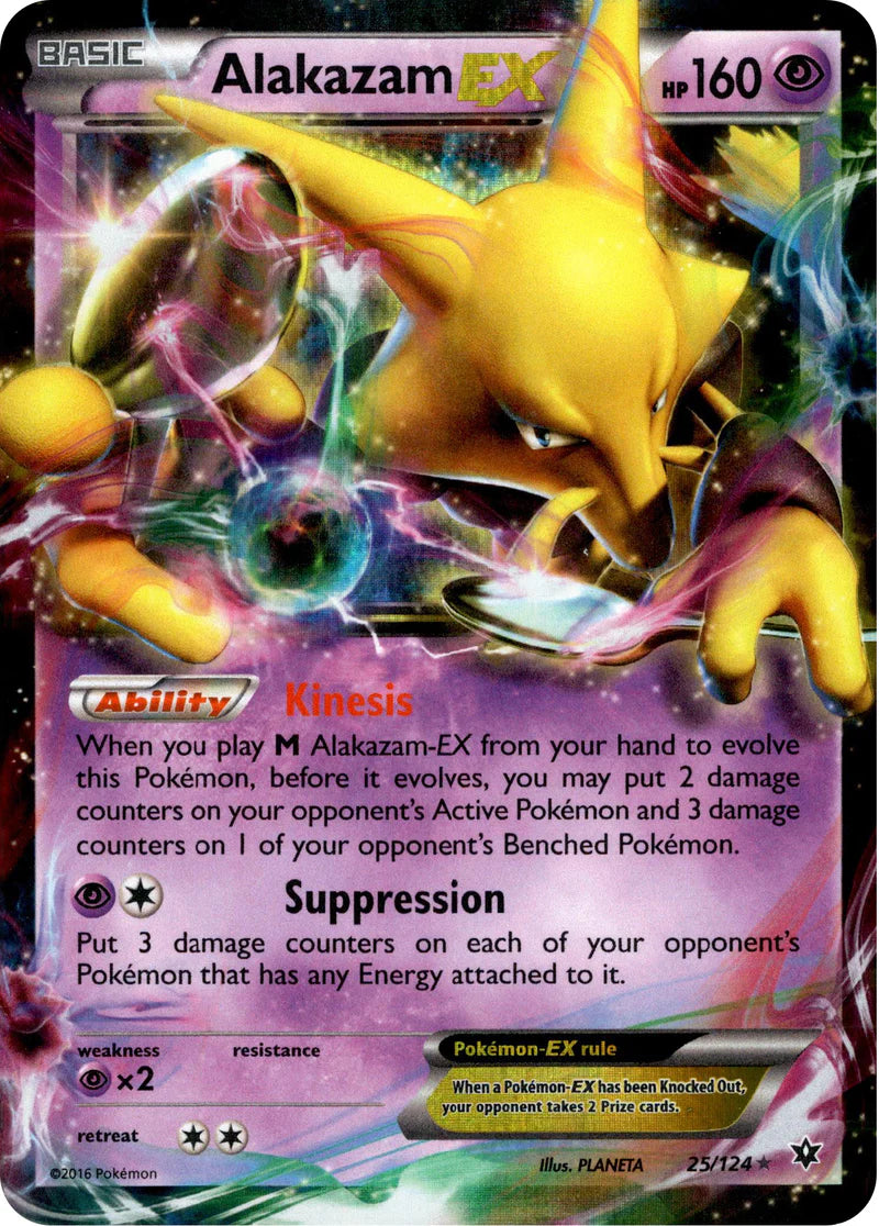 Pokemon TCG Alakazam EX 25/124 Fate Collide