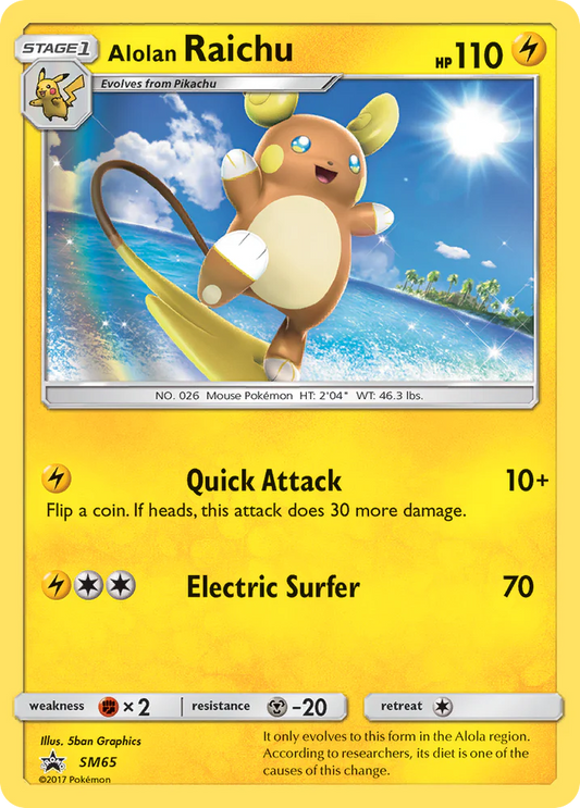 Pokemon TCG Alolan Raichu SM65 Promo