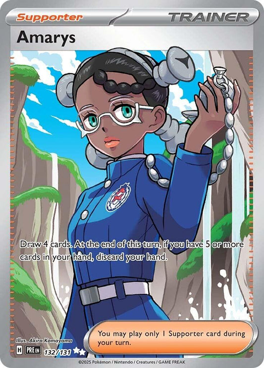 Pokemon TCG Amarys Full Art Trainer 132/131 Prismatic Evolutions