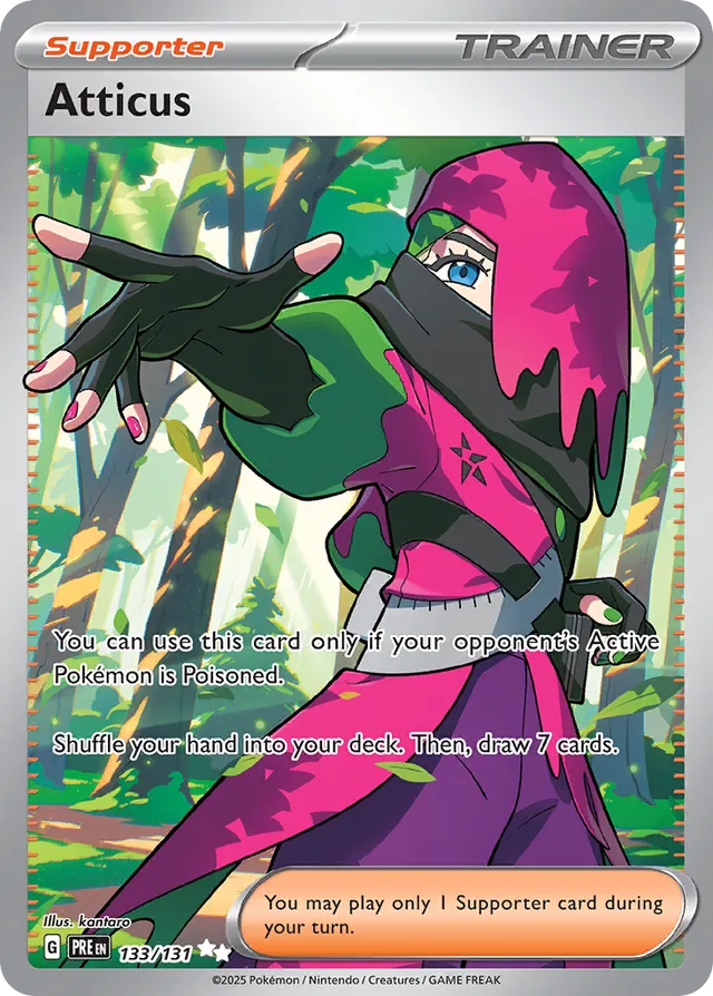 Pokemon TCG Atticus Full Art Trainer 133/131 Prismatic Evolutions