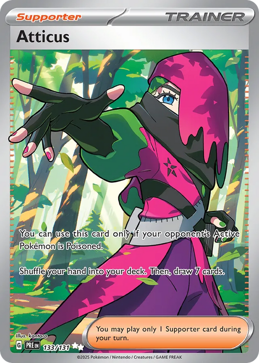 Pokemon TCG Atticus Full Art Trainer 133/131 Prismatic Evolutions