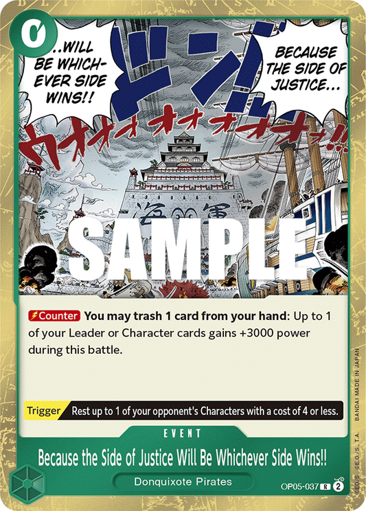 One Piece Card Game Because the Side of Justice Will Be Whichever Side Wins!! OP05 Awakening Of The New Era OP05-037