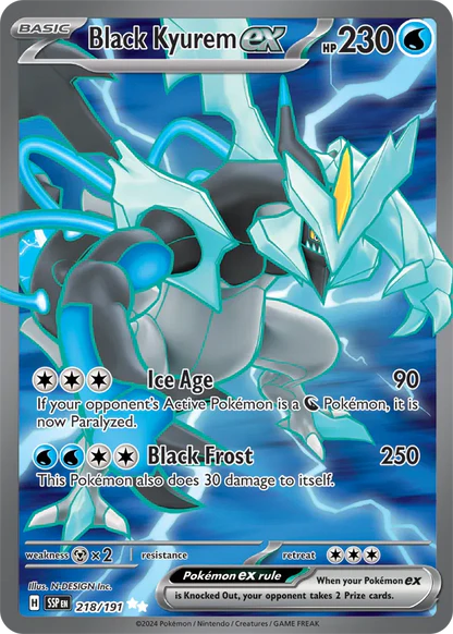 Pokemon TCG Black Kyurem EX 218/191 Surging Sparks