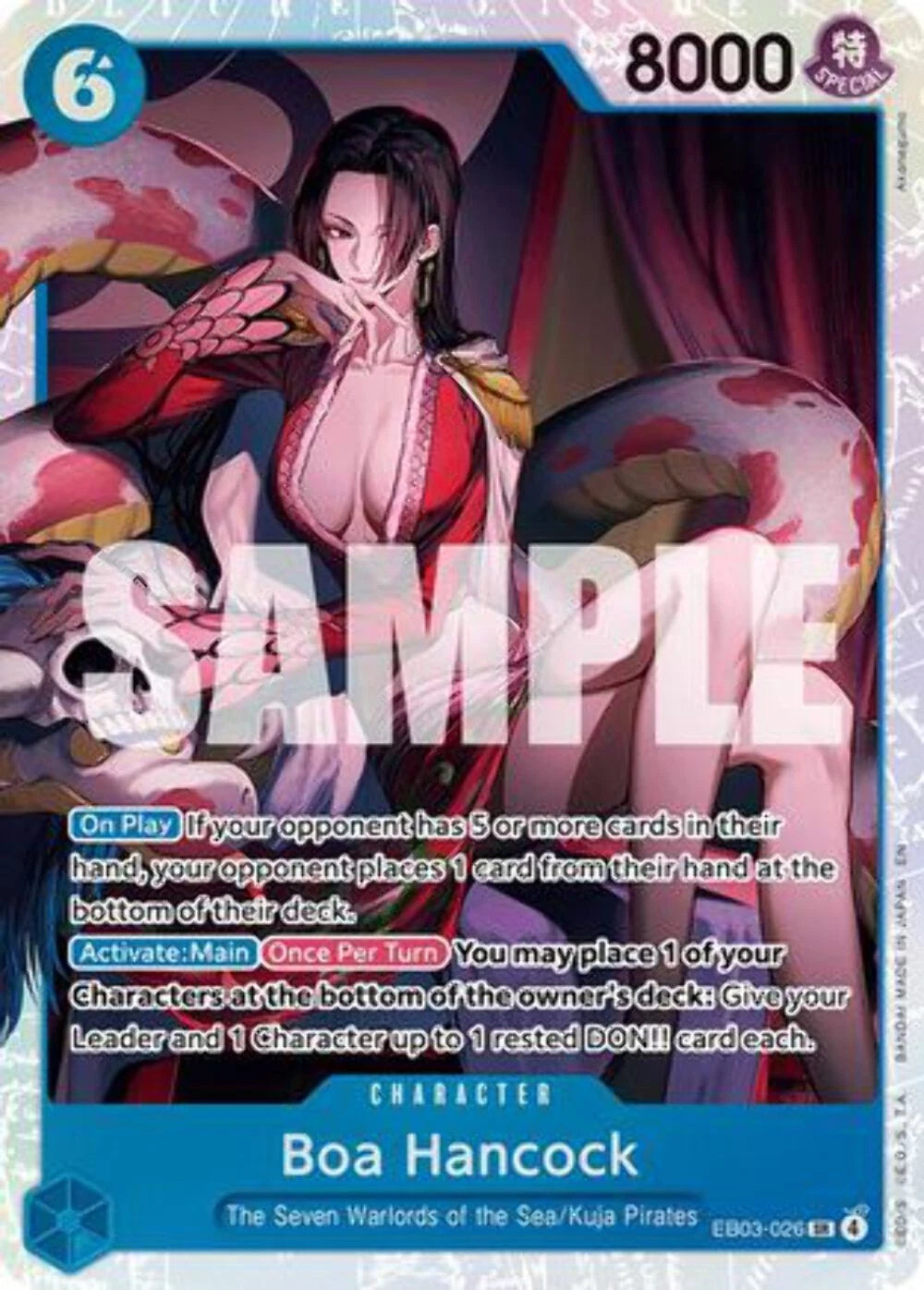 One Piece Card Game Boa Hancock EB03 Extra Booster One Piece Heroines Edition EB03-026