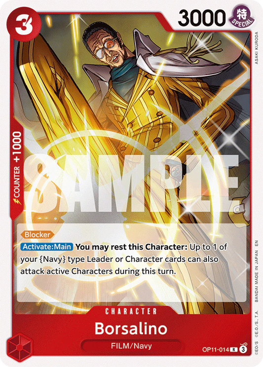 One Piece Card Game Borsalino OP11 A Fist of Divine Speed OP11-014